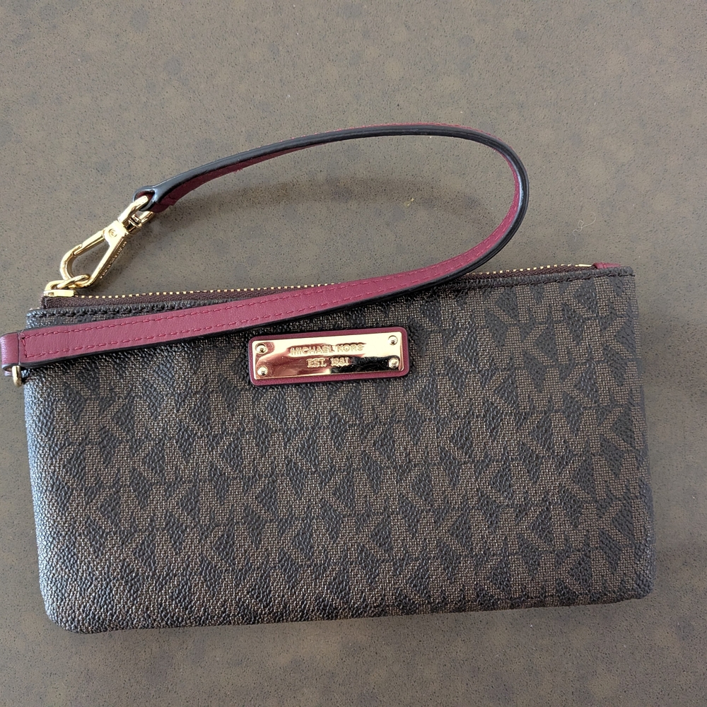 Michael Kors Brown Wristlet
